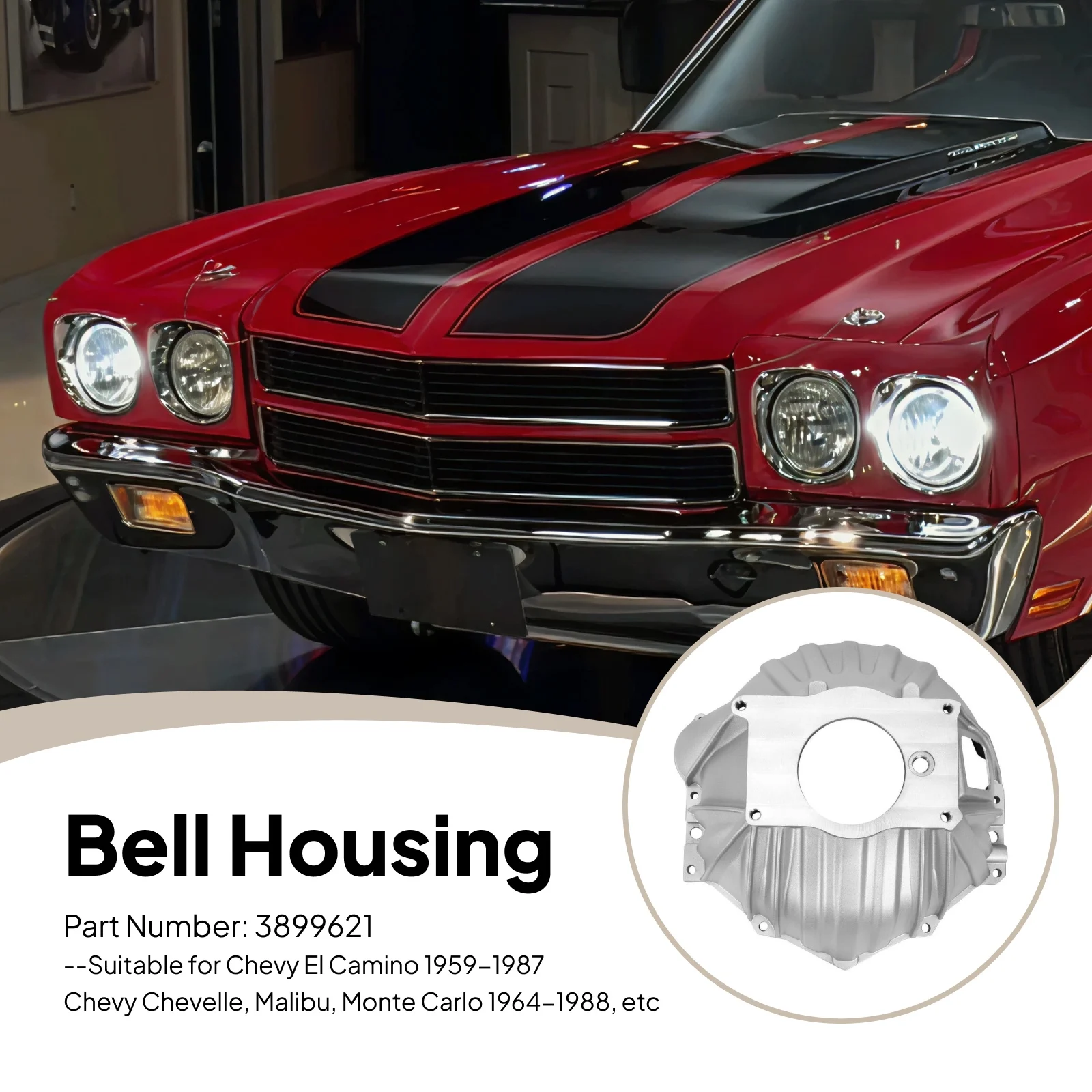 

Корпус колокола 3899621, профессиональный аксессуар для Chevy Chevelle Caprice, прямая замена запасных частей, прочный