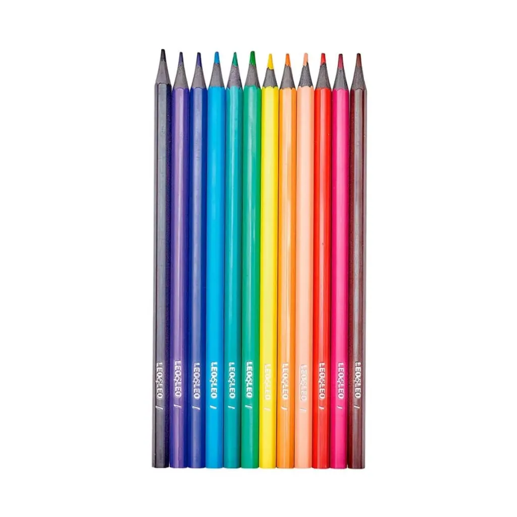 12 Colors Blown Flex Ecological LEO & LEO Color Pencil Kit 4220 school supplies wholesale