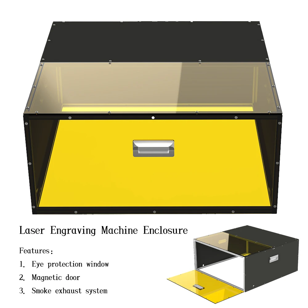 Корпус для лазерной гравировки акриловый кислотный пылезащитный корпус 650x650x292 мм выхлоп дыма с мощным всасывающим вентилятором
