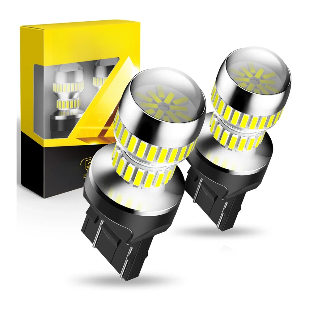 2 sztuki T20 7443 W21 5W LED SRCK żarówka standardowe gniazdo 7440 W21W LED DRL światła parkowania kierunkowskazy z hamulcem wstecznym lampa tylna 12V — zdjęcie 2