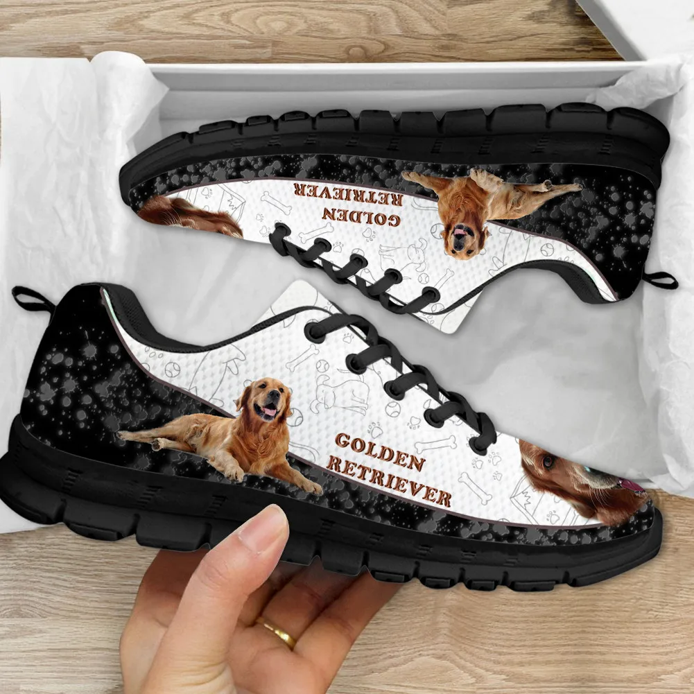 Sneakers for Woman Men Cute Golden Retriever Pattern Tennis Shoes Non-slip Wear-Resistant Flats Footwear Zapatos Para Mujeres