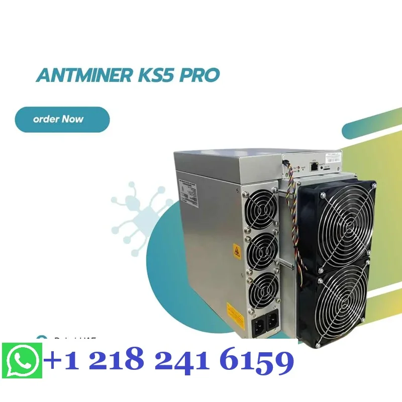 BAC 100% Bitmain Antminer KS5 21t عامل منجم KASPA Coin ASIC تعدين btc متوفر