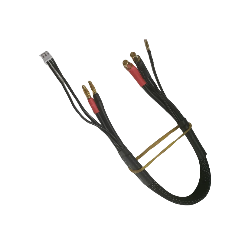 Elec Hochstrom 2S RC Auto Hardcase LiPo Akku Doppel 4mm Gold Stecker Bullet Connector 5mm Pins 2mm 12AWG 300mm JST-XH3P 22AWG 360