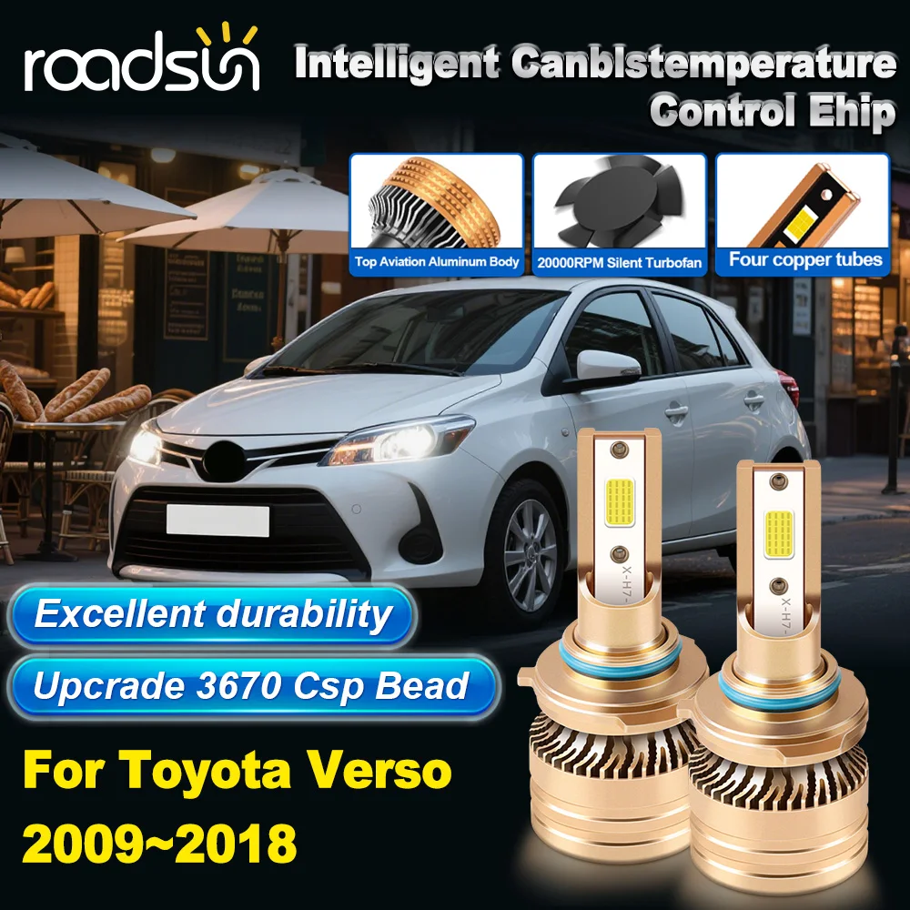 

2 шт. 9005 светодиодные фары для Toyota Verso 2009 ~ 2018 9005 чип COB IP68 встроенный драйвер Plug Play 50000 часов срок службы автомобильные лампы