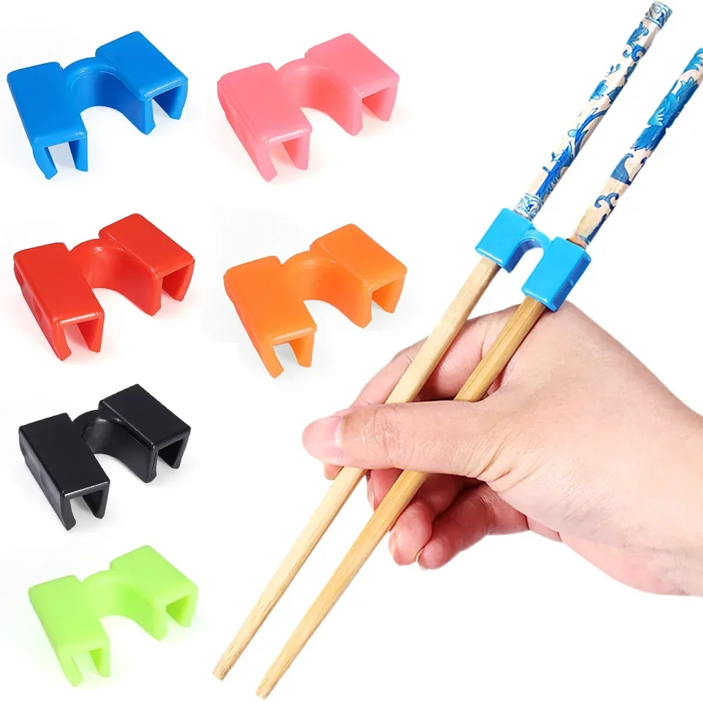 Baguettes auxiliaires pratiques, aide pour débutants, adultes et enfants, apprenant, Correct, réutilisable, Clips d'entraînement, manchons de doigts chinois