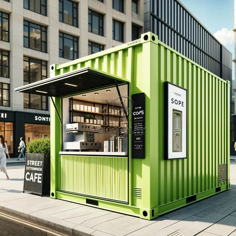 Luxury Foldable Container House Container Dessert House Cafe Coffee Stand Bubble Tea Shop Fully Equipped Prefab Modular Home