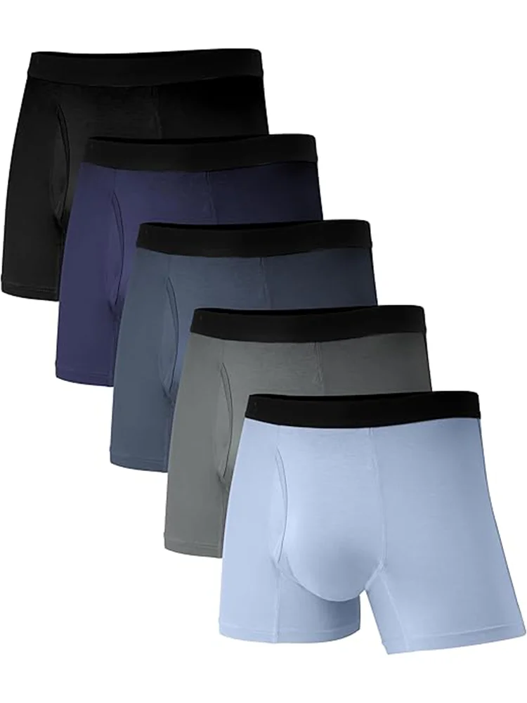 

Мужские трусы-боксеры, 5 шт. | Ультрамягкий хлопковый стрейч | Дышащее комфортное нижнее белье для повседневной носки