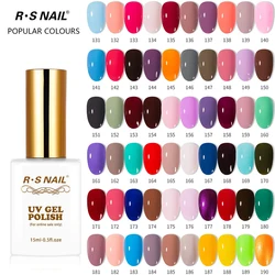 RS NAIL 15ml UV Nail Gel Polish 308 Colors Gel Varnish Fashion #151-265 Color Black White Red Gel Lacquer Of Nail Art Gel Polish