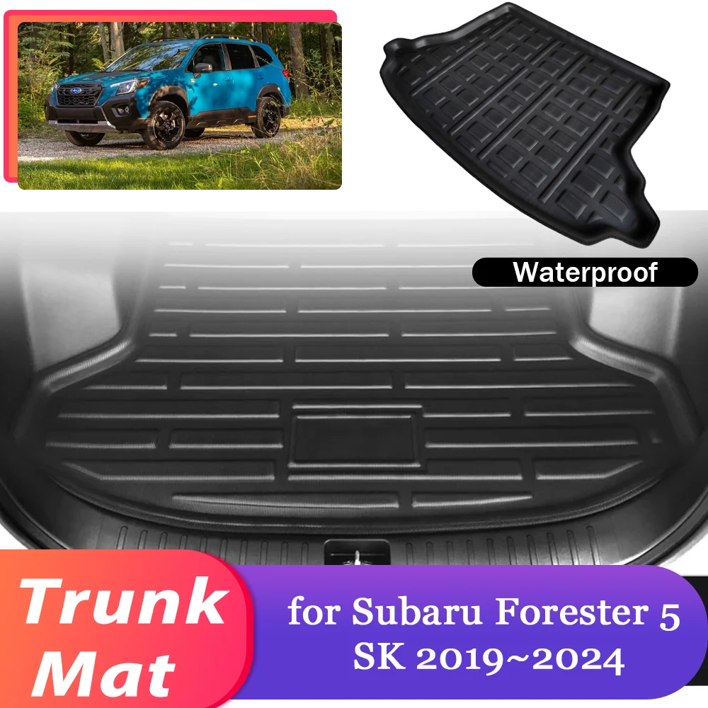 Car Trunk Mat for Subaru Forester 5 SK 2019~2024 2020 2021 Luggage Waterproof Rug Cargo Boot Pad Liner Carpet Cover Accessories