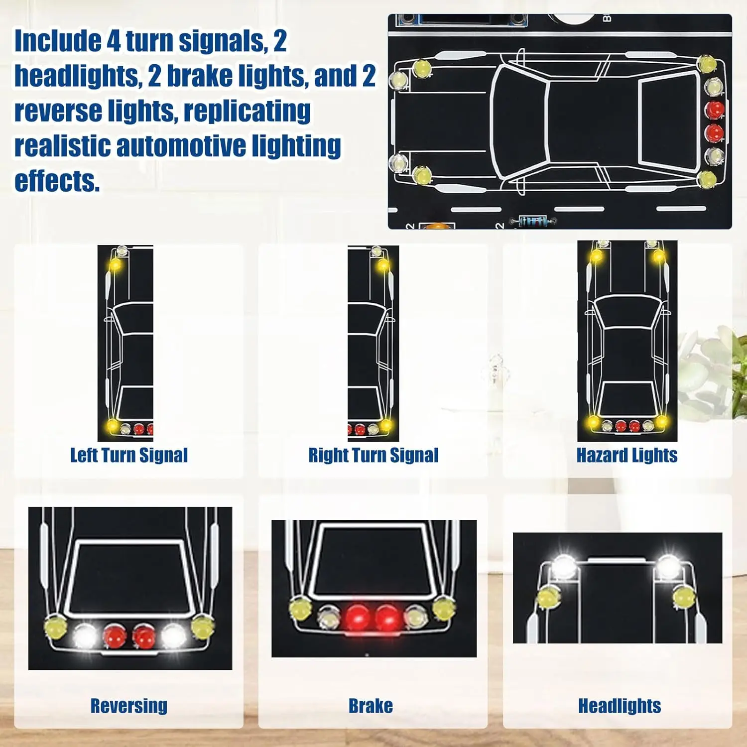 DIY 자동차 운전 시뮬레이션 납땜 연습 키트 STEM 전자 프로젝트 자동차 드라이버 시뮬레이터 학생을위한 납땜 프로젝트 학습