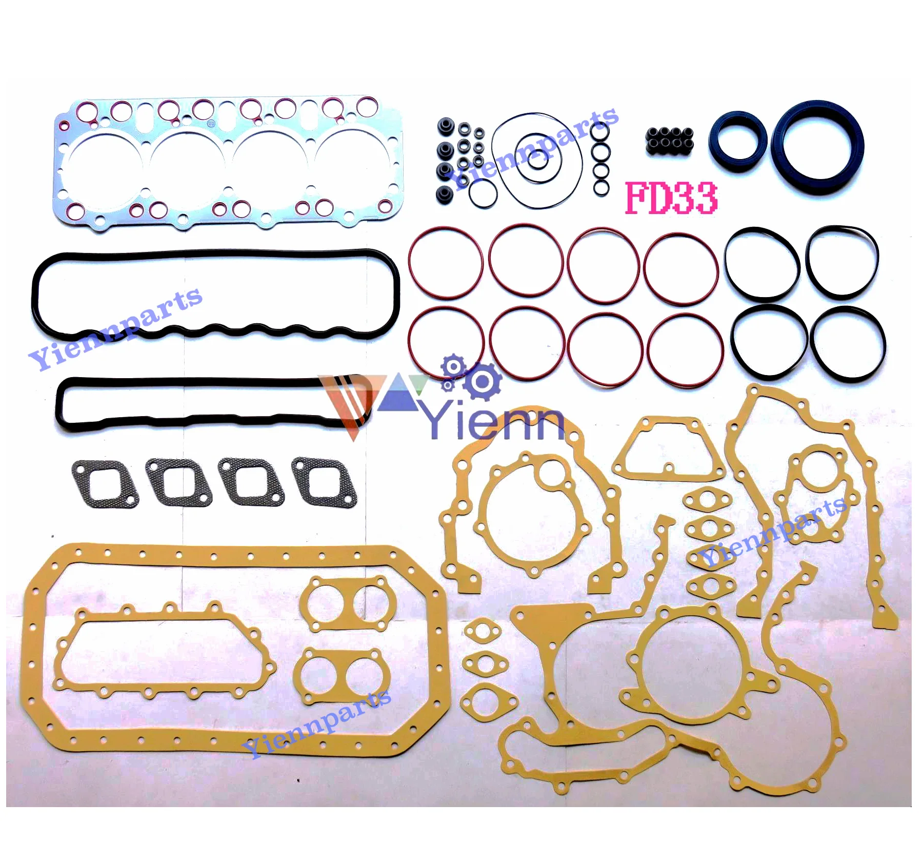 For Nisan FD33 FD33T Full Gasket Set 10101-T9327 With Head Gasket 11044-T9000 For HITAICHI EX60SR Excavator Engine Parts