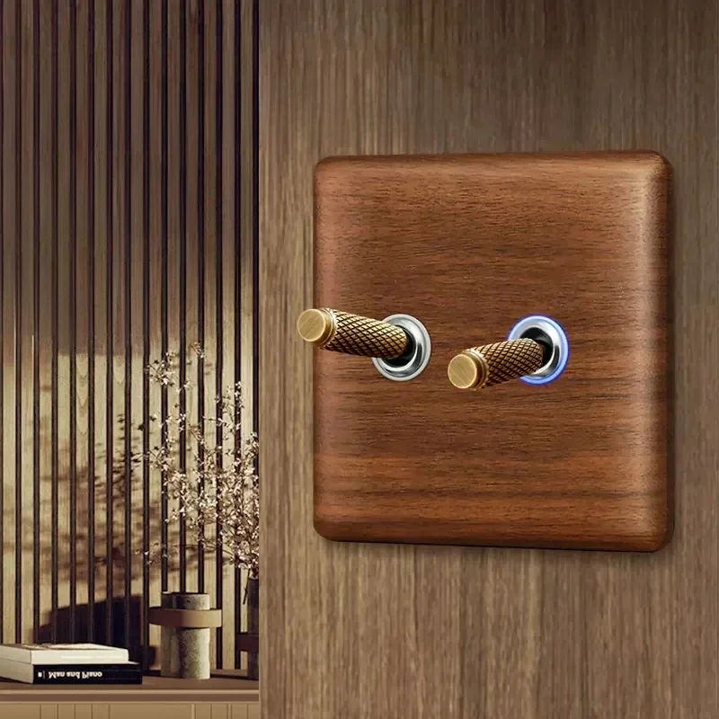 T & i-Prise de courant en bois intégrée, panneau mural 86, prise EU Ru Fr, 1 gang, 2 gangs, 3 gangs, 4 gangs, 1/2 voies, 86x86mm