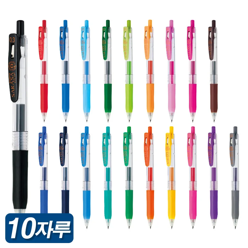 Zebra Sarasa Clip Ballpoint Pen 1 Ta 10 Bit JJH15 0.3mm Knock-type grip color pen zebra Sarasa Clip ball pen 03 knock type 10EA