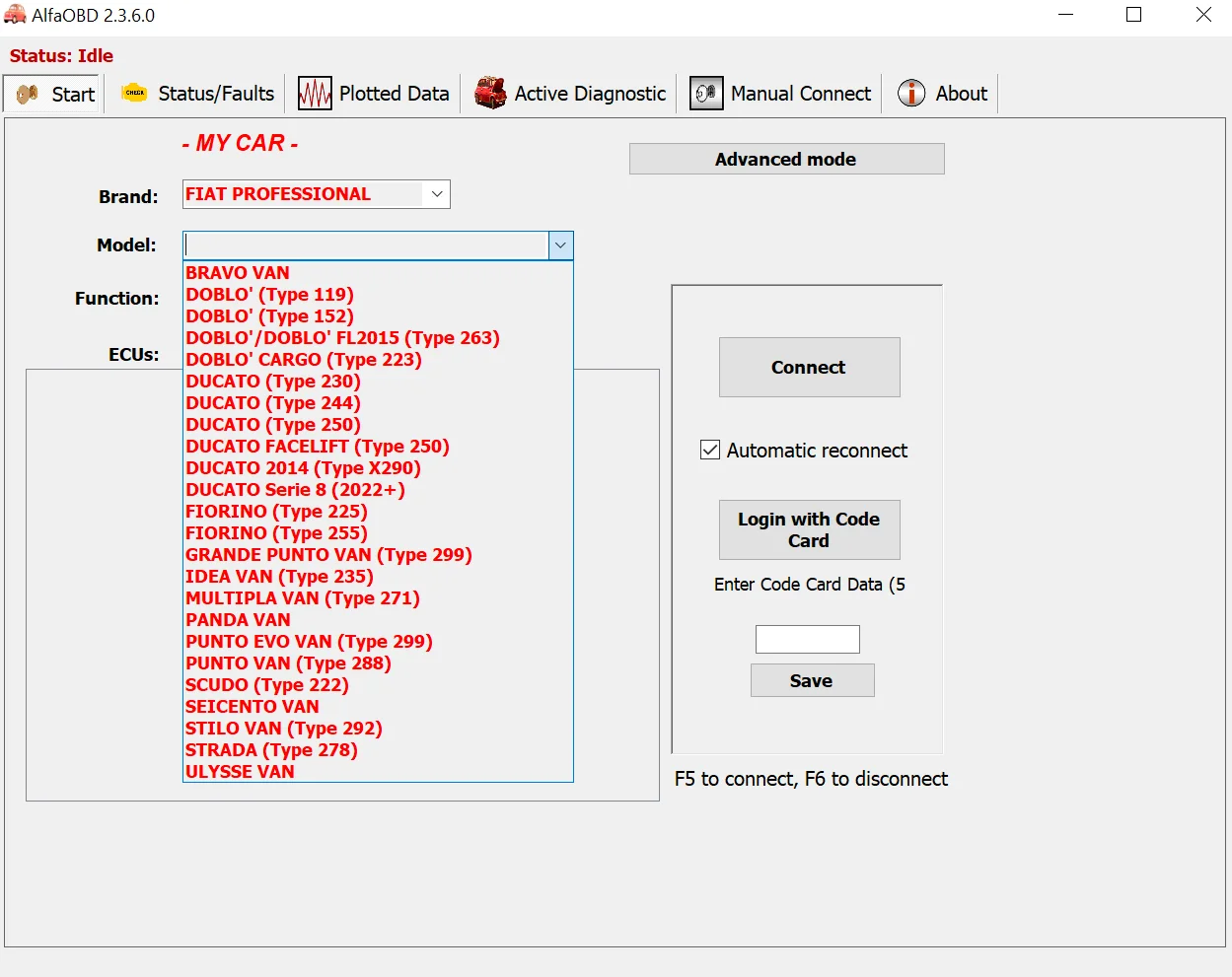 AlfaOBD v 2.3.6.0 For Windows Full Licensed - Diagnosis Alfa Fiat Lancia Abarth Dodge RAM Chrysler Jeep Peugeot Citroën