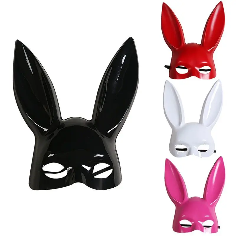 Big Rabbit Ear Party Mask Eye Face Cover Safety PVC Material Hollow Sleep Mask Sexy For Women Gift Surprise High Quality