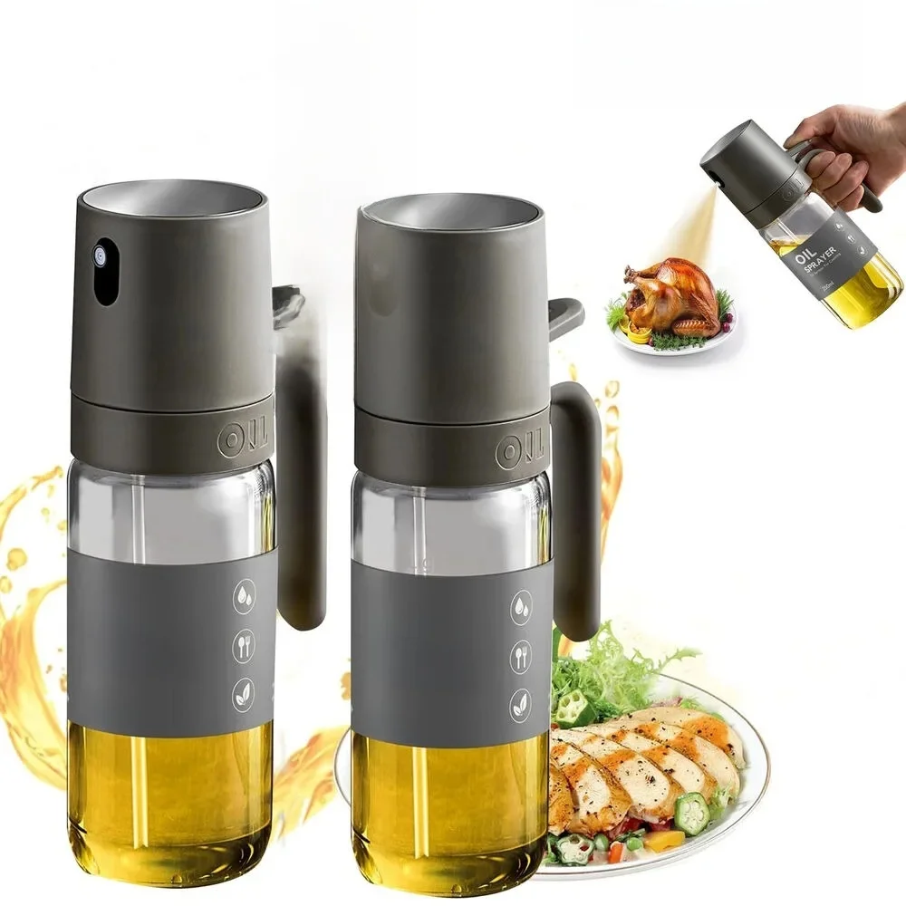 Pulvérisateur d'huile de 250ML, verre à haute teneur en Borosilicate sans BPA, pulvérisateur d'huile d'olive pour friteuse à Air, salade, barbecue, Gadget de cuisine