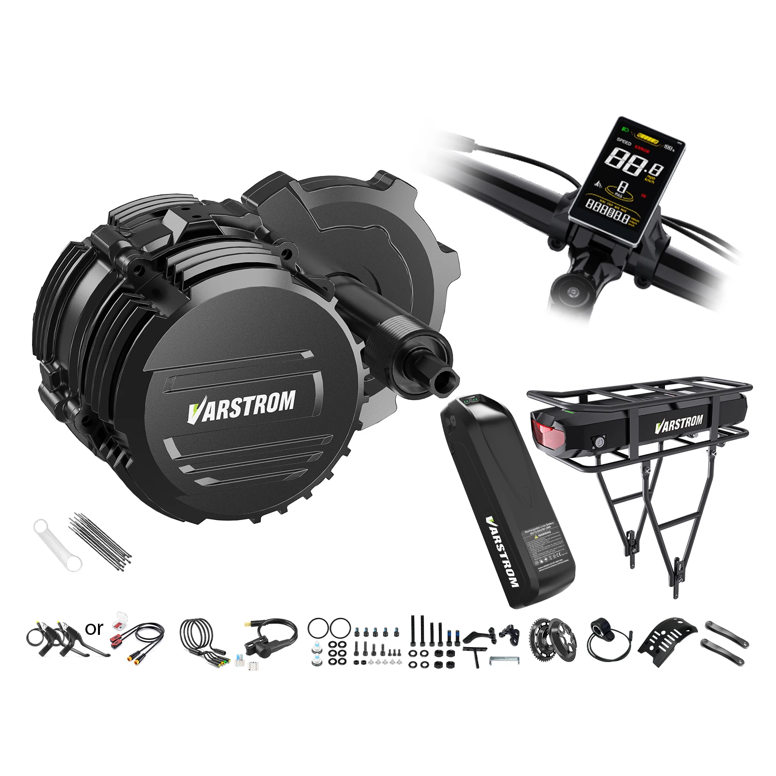 Tongsheng TSDZ8 750W TSDZ16 48V 1000W TSDZ2B 36V 250W 500W Mittelmotor-Kit mit Drehmomentsensor für den Umbau von Elektrofahrrädern mit wiederaufladbarem Lithium-Akku-Pack 20AH und 25Ah für E-Bike