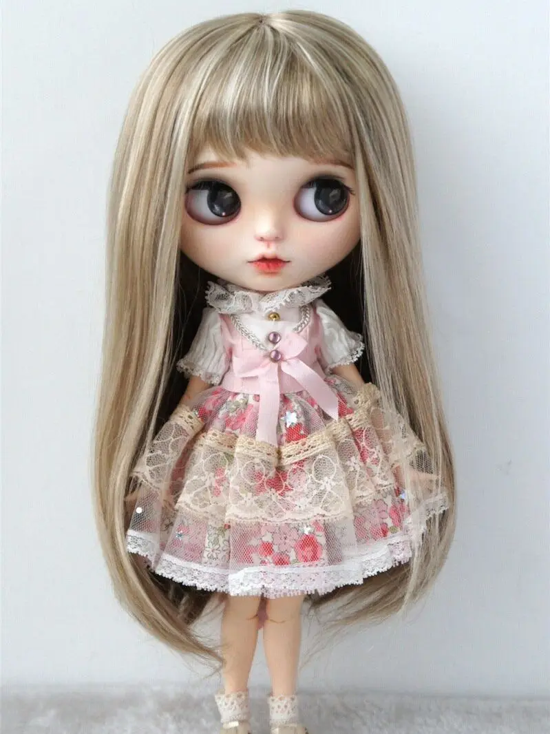 JD371 Hot Sale Long  BJD Synthetic Mohair Wig Suit YOSD MSD SD Blythe Qbaby Doll Hair Wholesale 1/6 1/4 1/3 Cheap Accessories