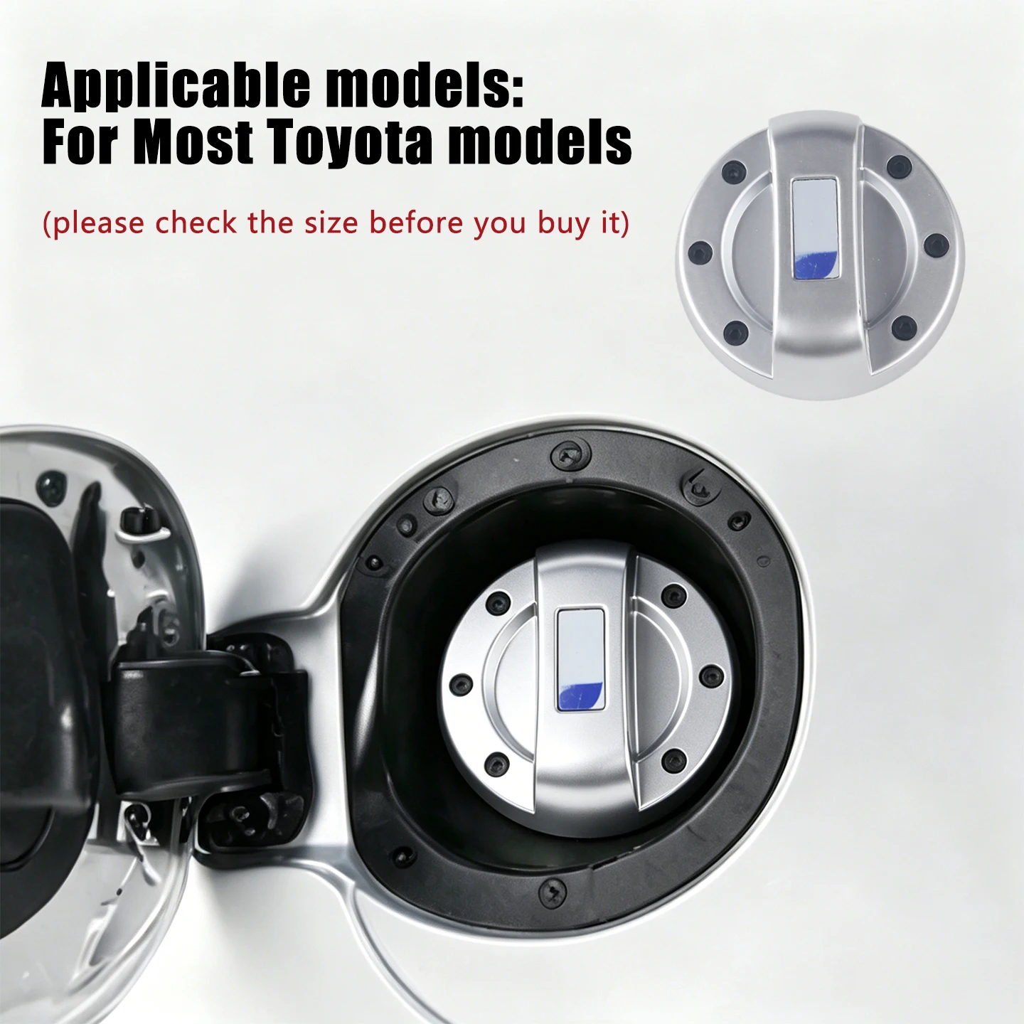 Dekorative Tankdeckelabdeckung für TOYOTA, Öleinfülldeckel, Tankdeckelverkleidung, Dekoration für Camry, ohne Logo – Detail 3
