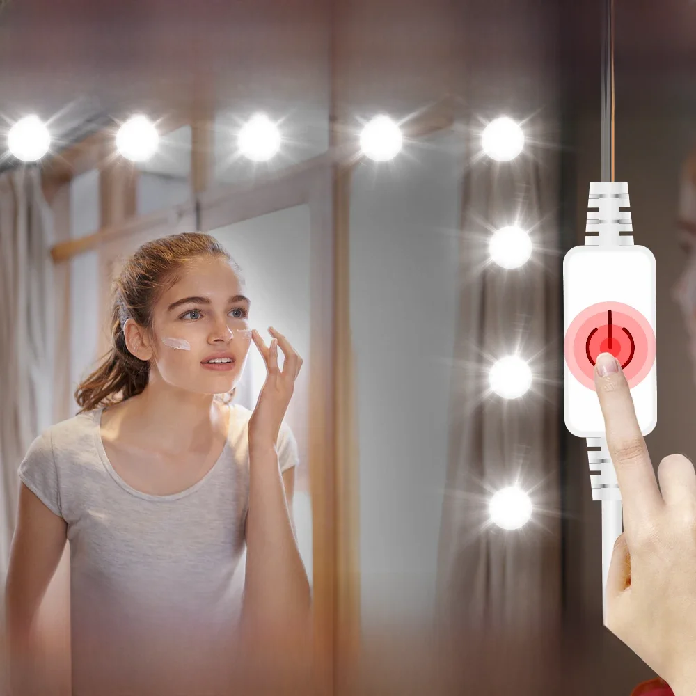 Lady LED Beauty Makeup Lights USB 5V Dimmable Woman Vanity Bulb Hollywood Bedroom Mirror Cabinet Fill Lamp Bulbs Dressing Table