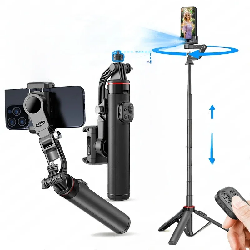 C22 AI Face Tracking Handheld Gimbal-stabilisator 360 °   Rotation Shoot Selfie Stick-statief voor mobiele telefoon, 1/4 '' schroef voor camera - afbeelding 2