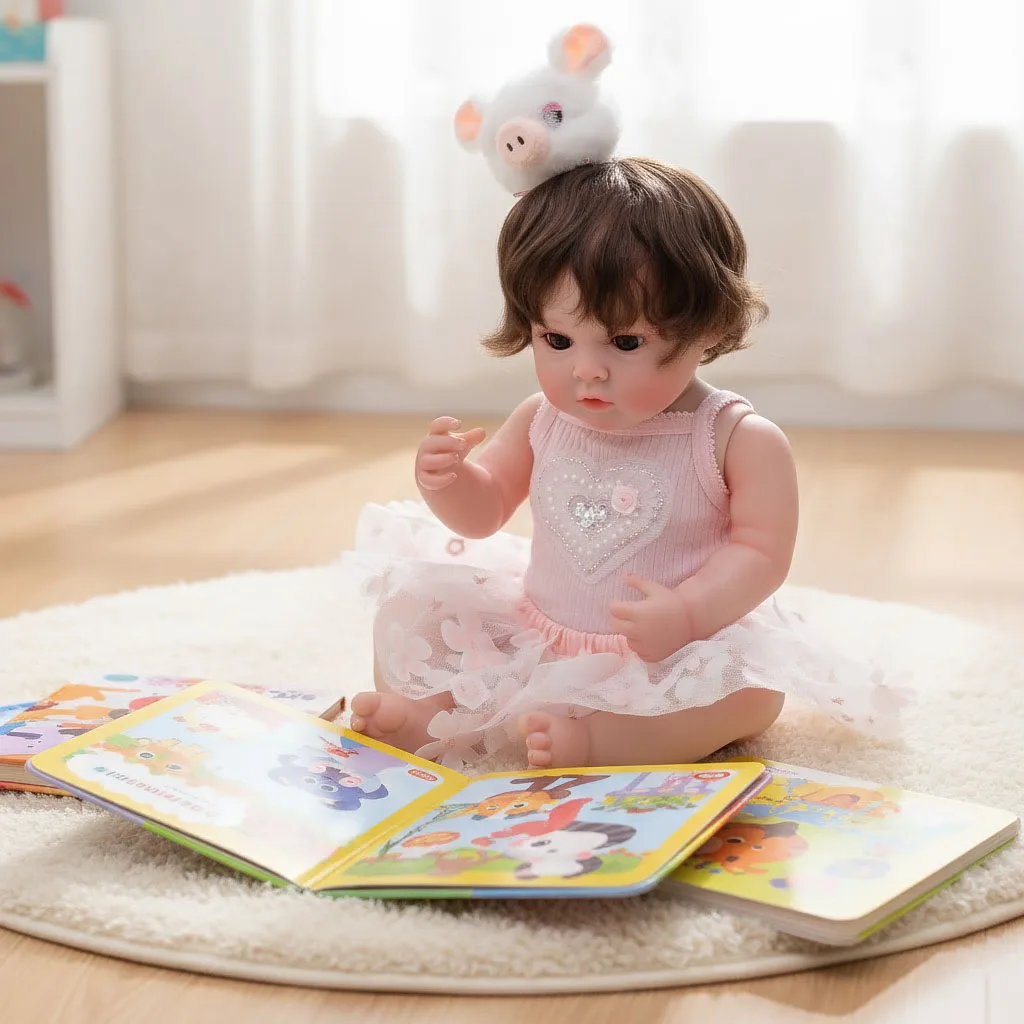 2 szt. Cloveray 22-calowa Oryginalna Realistyczna Lalka Reborn Całe Ciało z Winylu Ręcznie Robiona Wysokiej Jakości Zabawka z Żywej Palety Kolorów Prezent dla Dzieci