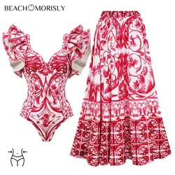 Maillot de bain vintage imprimé bohème pour femmes, ensemble une pièce, sexy, décolleté en v profond, bikini de luxe, pour la plage, été