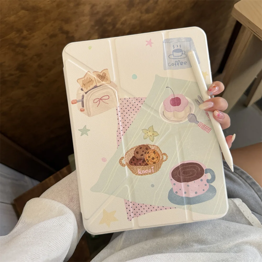 Korean Cherry Dessert ipad Case for iPad 10th 10.9 11th Pro 2025 2024 13