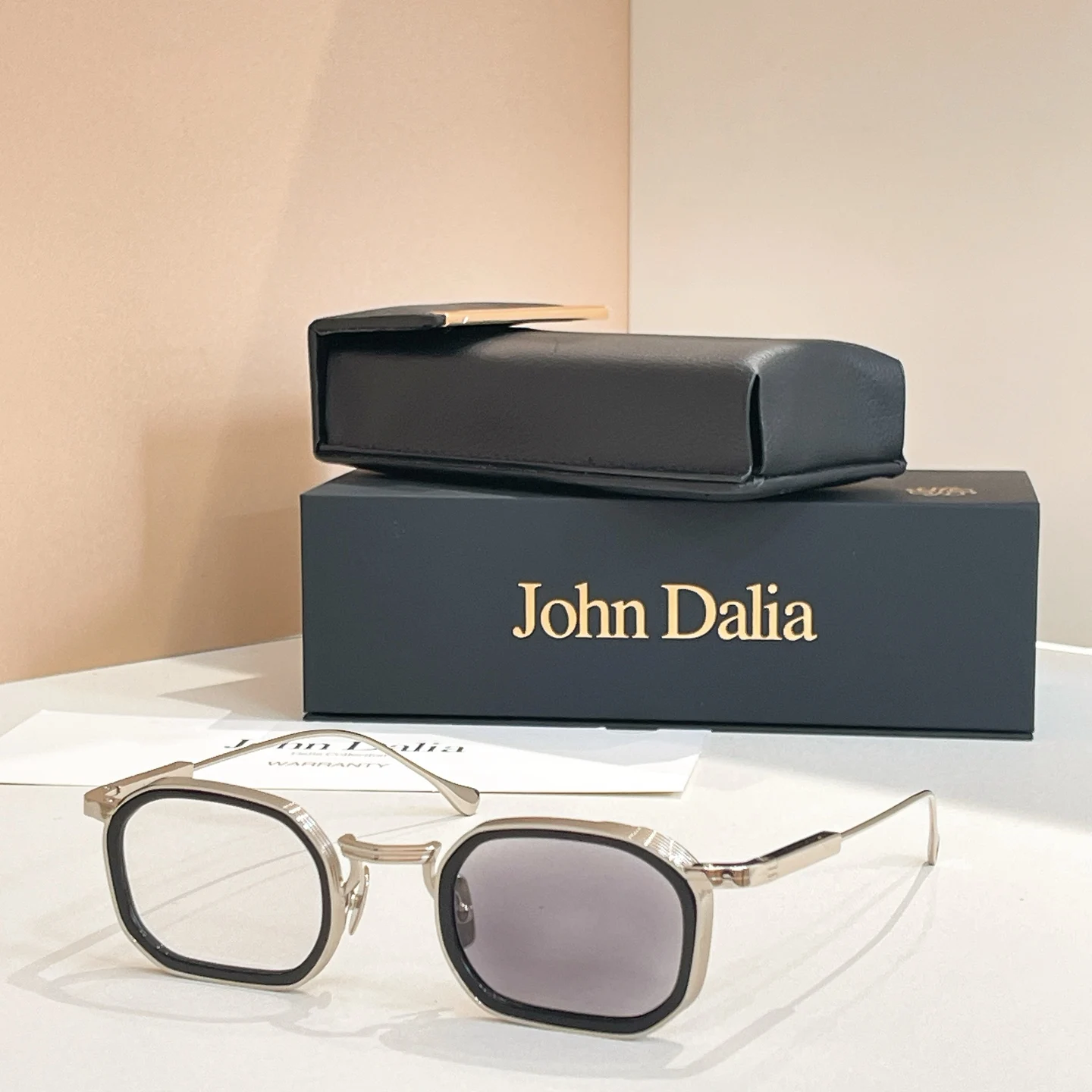 Voor JOHN DALIA JD SAMUEL Top Hoge Kwaliteit Zonnebrillen voor Heren Legering+Acetaat Montuur Modieus Design Zonnebrillen voor Dames met doos
