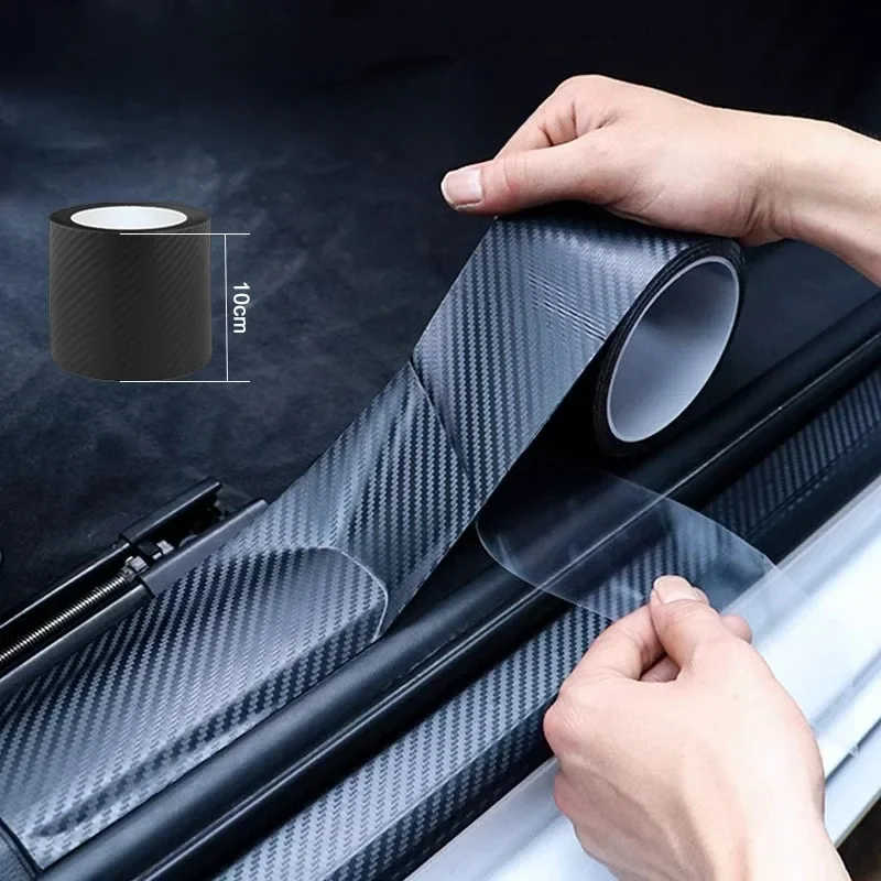 Nano Koolstofvezel Auto Sticker Plakken Protector Strip DIY Automotive Beschermfolie Auto Instaplijsten Zijspiegel Anti Kras Tape - afbeelding 2