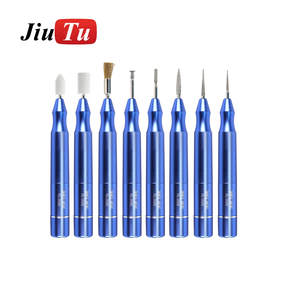 Mini Sanding Polishing Pen Rechargeable With 8 Grinding Head For CPU Grinding Punching Lettering Cutting