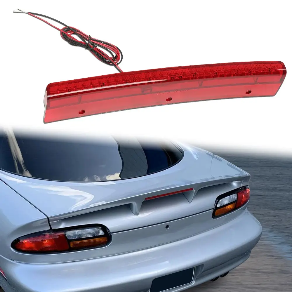 

3-й стоп-сигнал, красный спойлер, светодиодный третий стоп-сигнал, подходит для 98-02 Chevrolet Camaro Ss, спойлер с высоким креплением, стоп-сигнал, задние задние фонари автомобиля