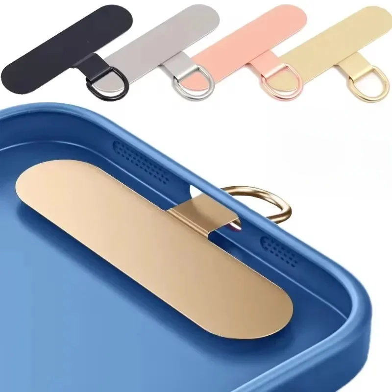 Joint de sangle de suspension de téléphone portable en métal robuste, remplacement de lanière de téléphone portable en acier inoxydable, onglets d'attache, Clip de Patch 4/1 pièces