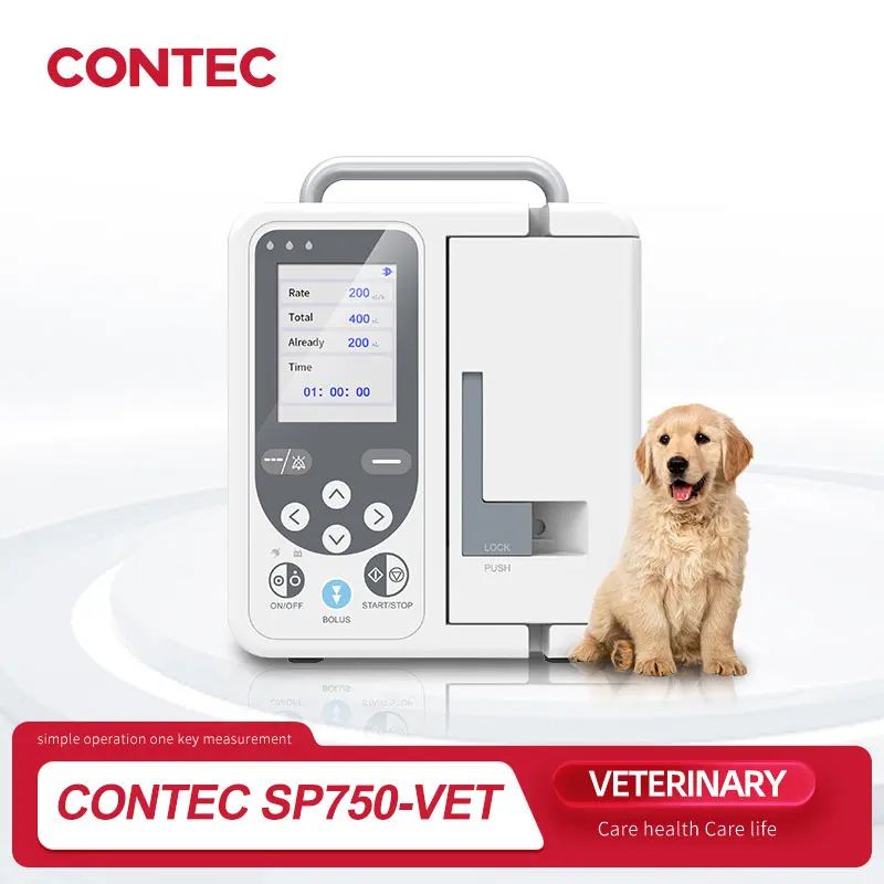 CONTEC Veterinary Infusion Pump Standard IV Fluid Control With Alarm SP750 Hospital Clinic Using Accurate