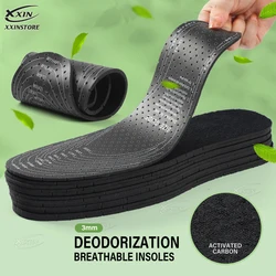 【Xxin】1/2pair Latex Insole Deodorization Unisex Adult Shoe Pad  Soft Breathable Insoles Size35-46