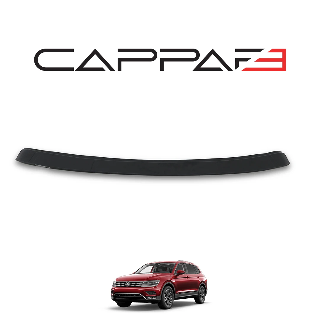

For VW Volkswagen Tiguan 2016 To 2024 Compatible Rear Bumper Sill Protection Black -- Diffuser Spoiler Front Lip Hood Wings Car