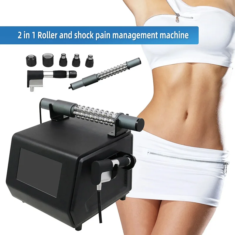 High Efficiency 2 In1 Physical Therapy Pain Relief Shockwave Therapy Pain Management Machine Roller Slimming Machine