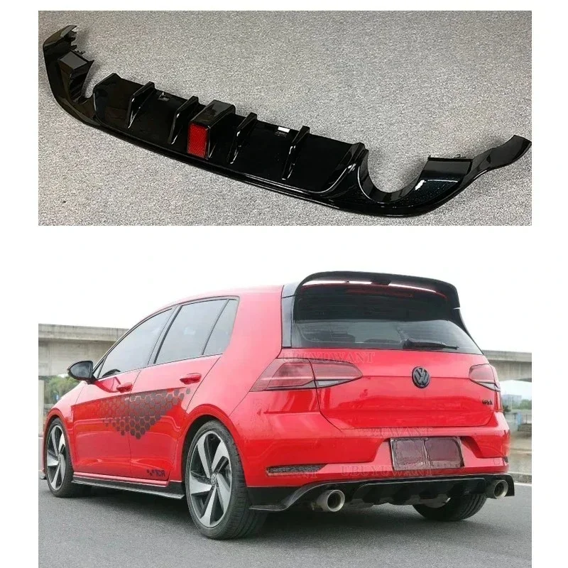 Voor Volkswagen Golf 7.5 Gti Mk7.5 Gti Tcr Auto Achterbumper Diffuser Achterzijde Splitter Spoiler Lip Voor Mk7.5 Golf 7.5 Standaard - afbeelding 2