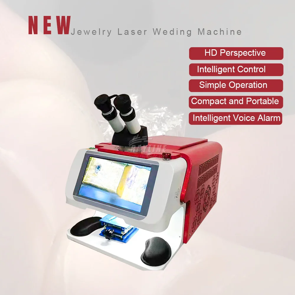 Hot Sale Jewelry Laser Welding Machine 100W 200W With CCD Touch Screen Microscope  For Gold Silver Ring Metal Soldering 220/110V