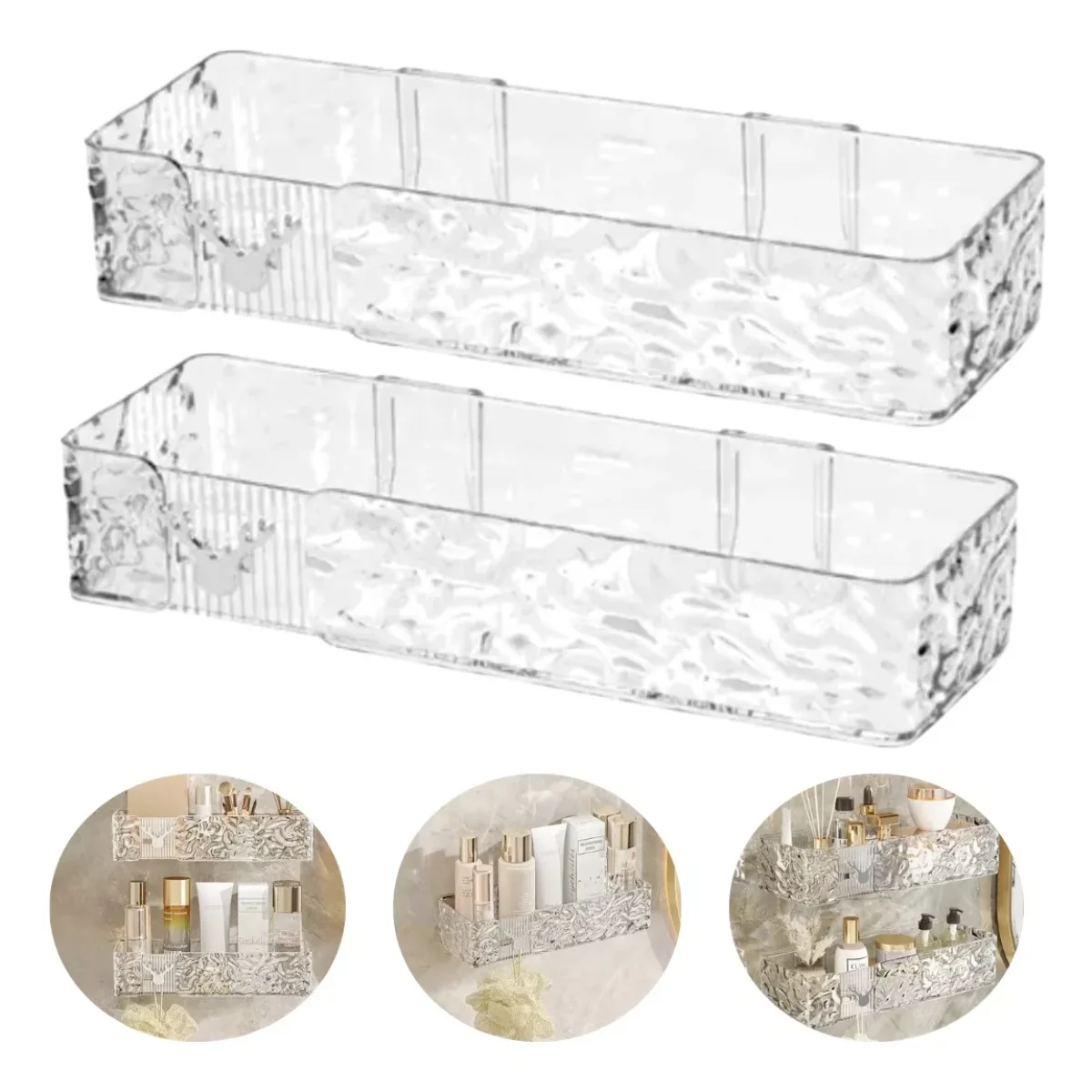 Bathroom Wall Shelf Soap Shampoo Holder Kit 2