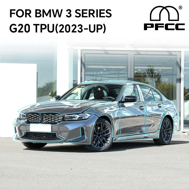 

Pre Cut 8.5thick Car Paint Protection Film Clear PPF Decal Kit for BMW 3 Series G20 2023 Body Transparent Anti Scratch Invisible