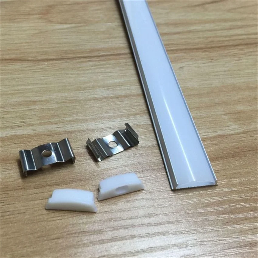 Imagem -02 - Flexível Led Canal com Leitoso Branco Capa Lente Dobrável Perfil de Alumínio Habitação Difusor para Fita Tira m Pcs