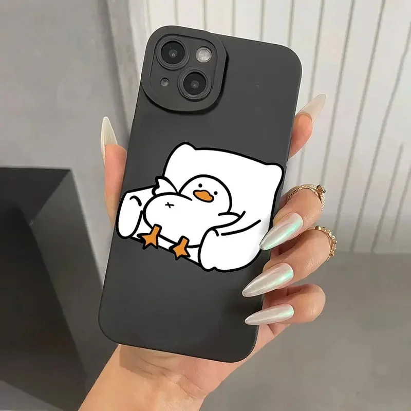 Coque de téléphone à motif de canard de dessin animé pour Samsung Galaxy S26 Ultra A16 A56 A35 A55 A34 A54 A53 S25 S24 S23 Plus S22 S21 FE, coque souple