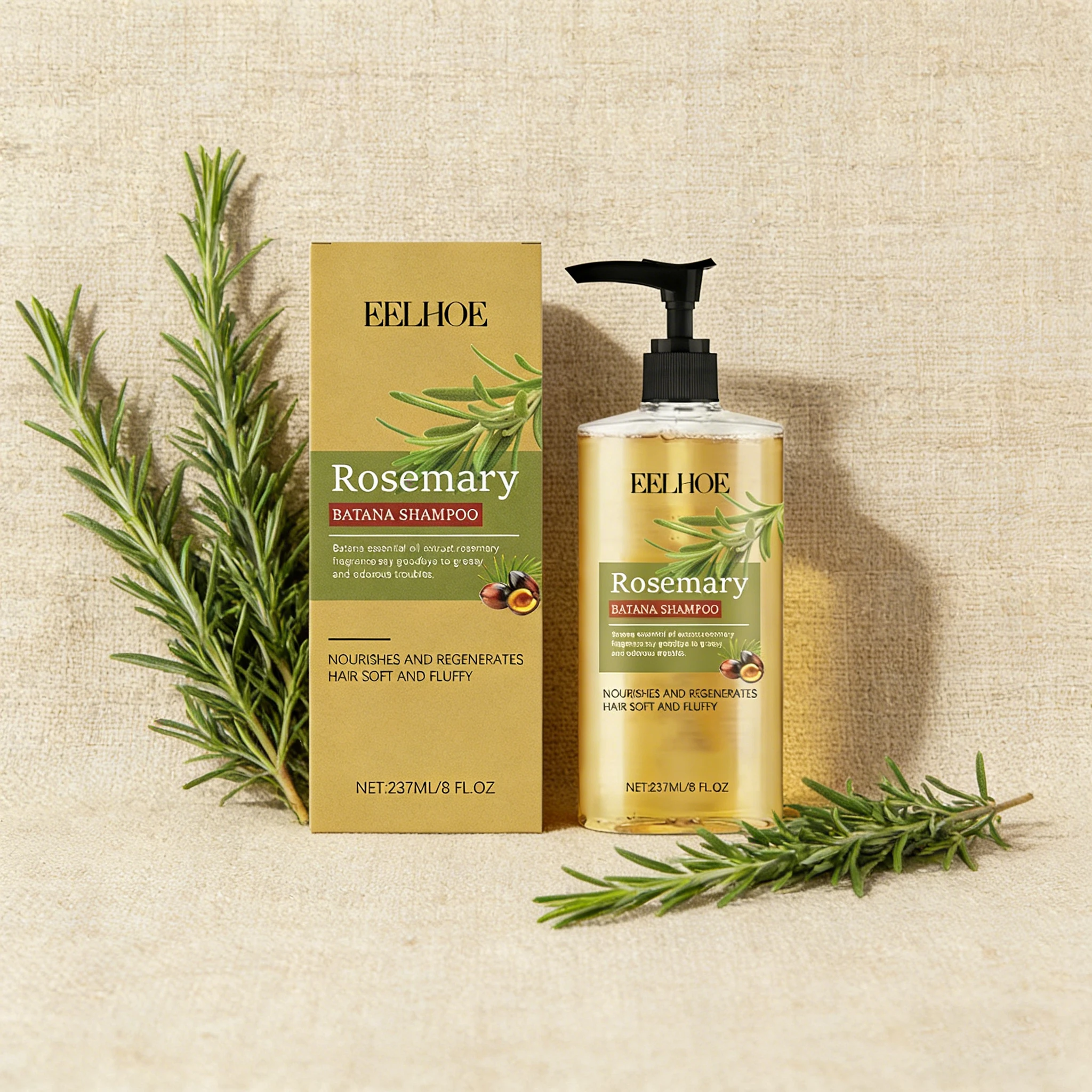 

EELHOE 237ml Batana Shampoo Treatment Damaged Split Hair Reduce Hair Loss Deep Cleansing Nourish Hair Care Growth Shampoo