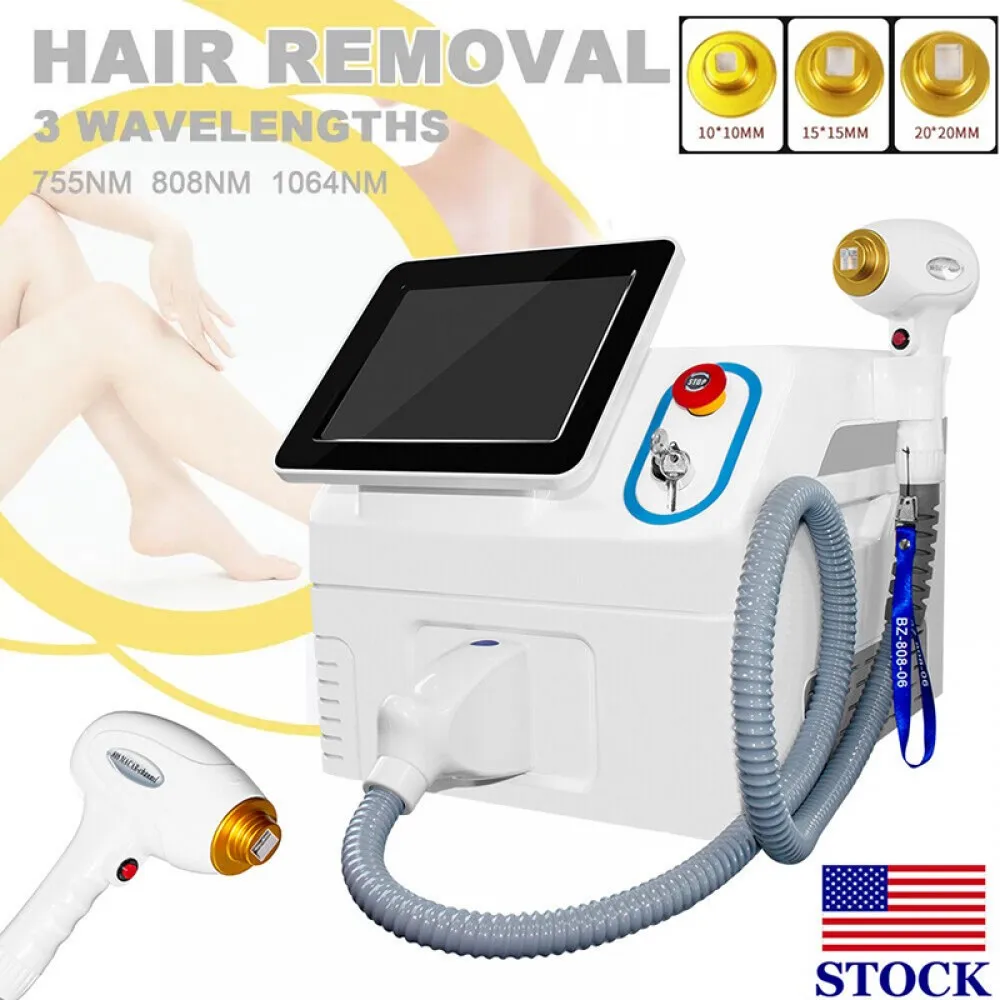 

Painless 755nm 808nm 1064nm Diode Laser Hair Removal Machine Skin Rejuvenation Whitening Laser Epilator Suitable For All Skin