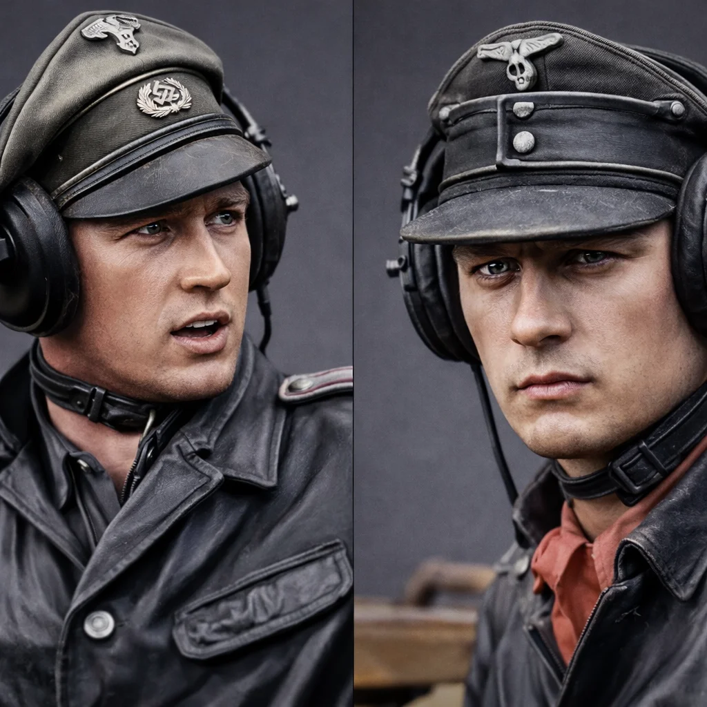 

Модель немецкого командира танка из смолы, масштаб 1/35 – белая модель, военная тематика, в разобранном и неокрашенном виде.