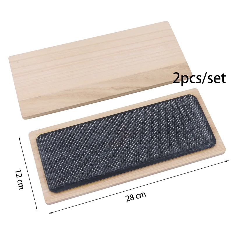 1 Pair Wooden Hair Holder Drawing Mat For Making Wig Bulk Hackle Combs Tools Hair Extensions Drawing Card 28*12cm