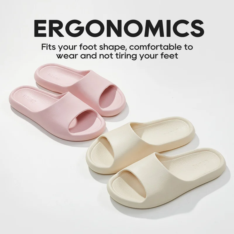 UTUNE Retro Slippers Woman EVA Light Soft Simple Home Indoor Slides Silent Anti-slip Specially Designed Comfortable Shoes