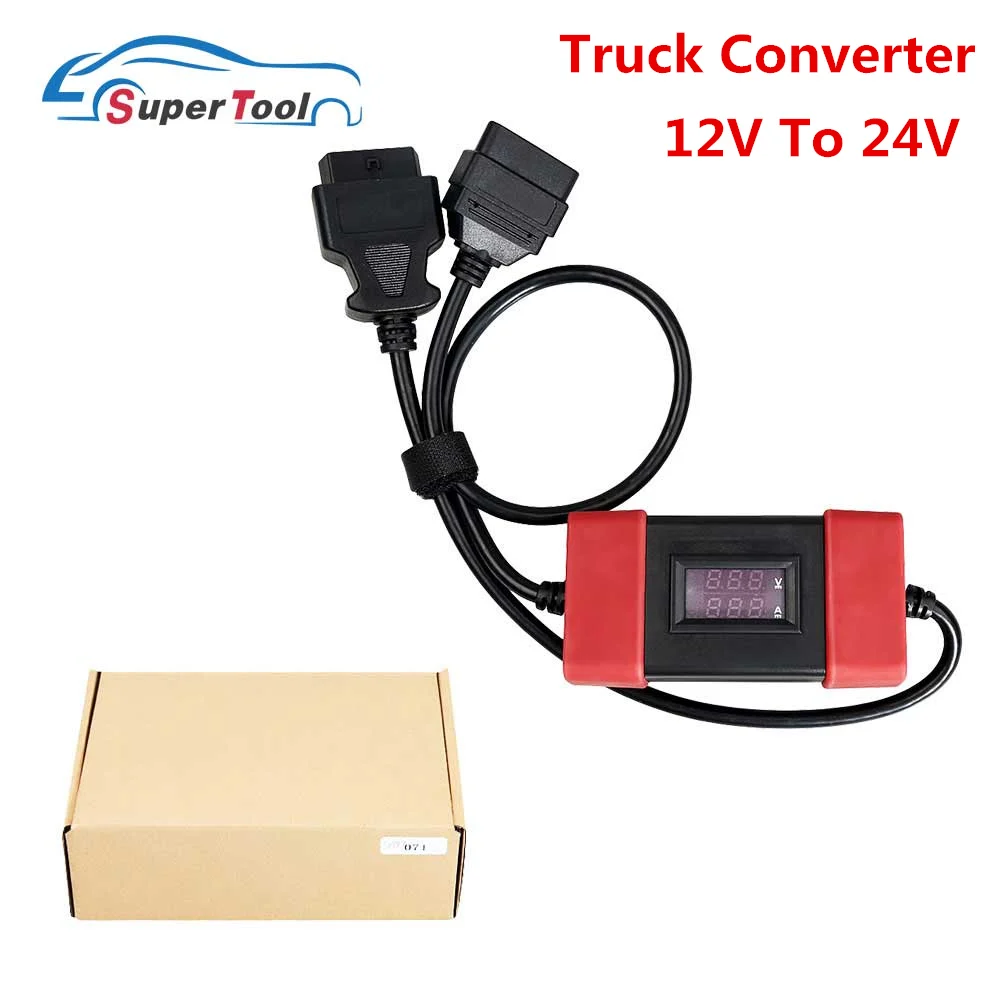 Hot 24V To 12V Truck Converter Heavy Duty Truck Diesel Adapter Cable Work For X431/Easydiag2.0/3.0/Golo 3 OBD2 Scannner