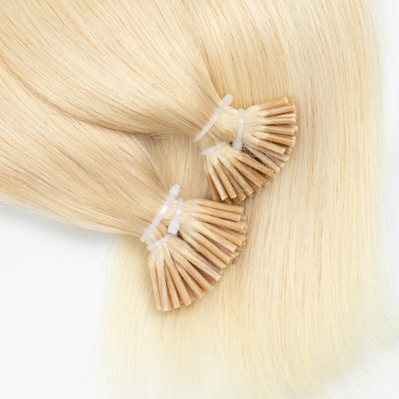 MRS HAIR I Tip Hair Extensions Real Human Hair Pre Bonded Micro Beads Hair Capsules Microlink Capsules Hair 12-24inch 30G
